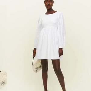 Reformation White Linen Dress